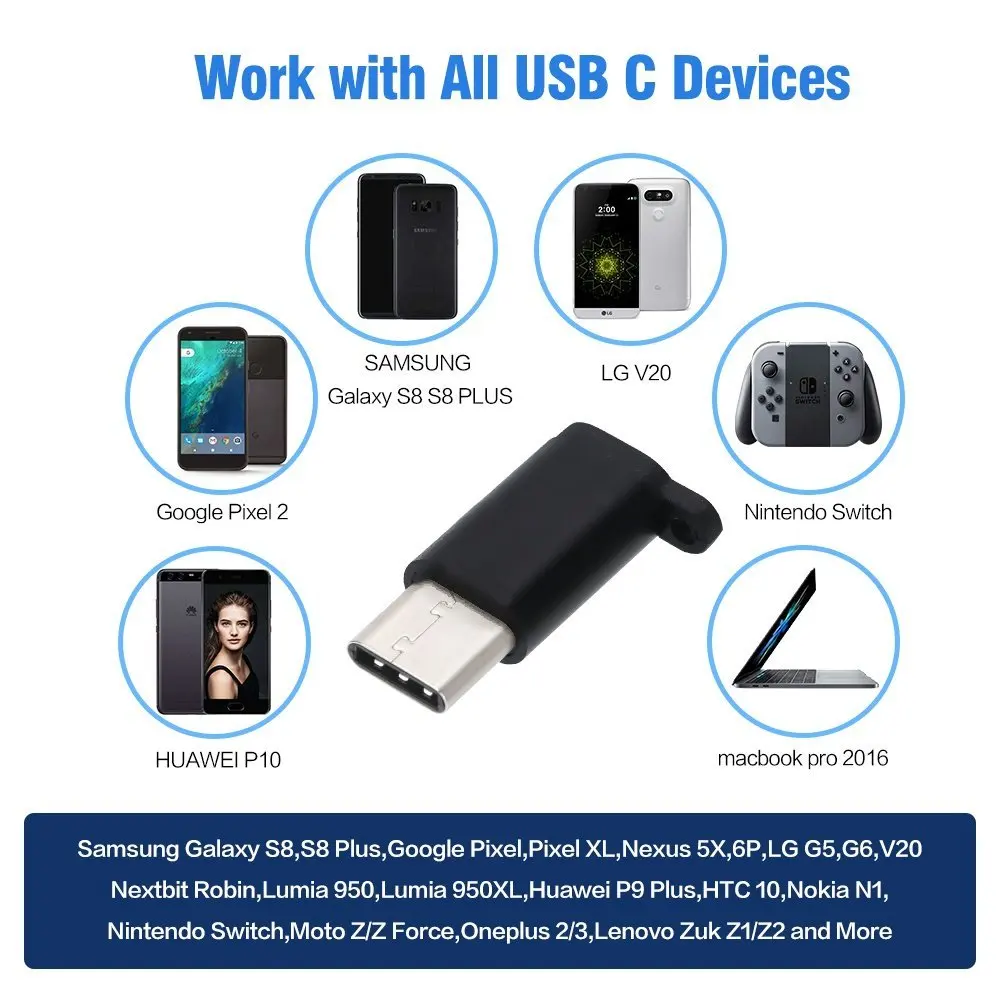 8 шт USB 3 1 type C OTG адаптер Micro к usb-адаптер Tipo для samsung S9 Note S8 + LG G5 G6 V20 huawei type-c | Мобильные