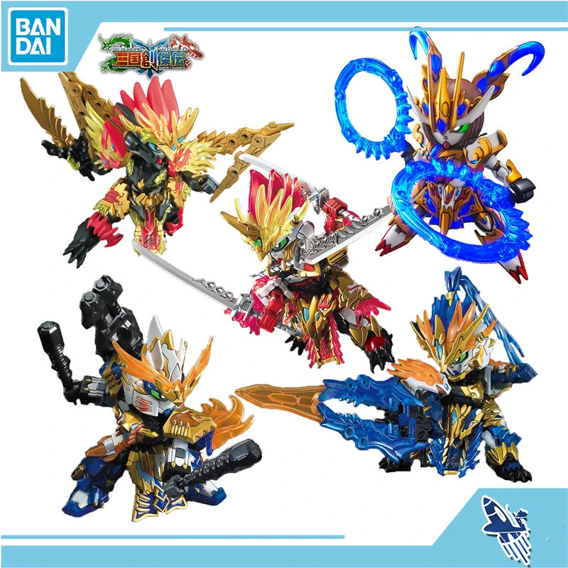 Bandai SD GUNDAM WORLD SANGOKU SOKETSUDEN BB Guan Yu ZhaoYun экшн схема из принта Редкие точки детские