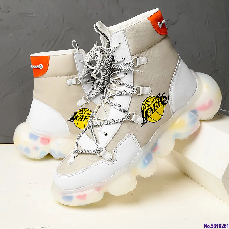 Мужские кроссовки с высоким верхом обувь для бега комбинированной подошвой