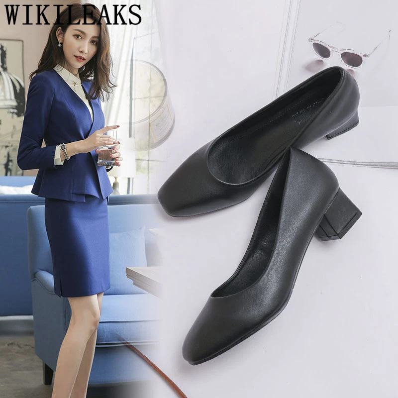 Ladies Office Shoes Black High Heels Elegant For Woman Low Formal Women Luxury Sapato Feminino Tacones | Обувь