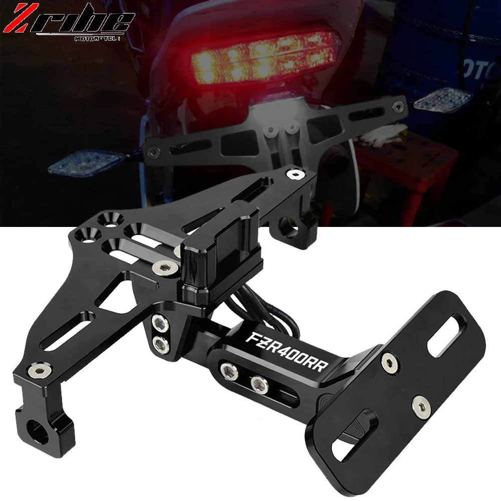 

CNC Alumium Motorcycle License Number Plate Frame Holder Bracket With LED For YAMAHA FZR400RR FZR 400RR 1991 992 1993 1994 1995