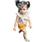 Летняя детская одежда для маленьких девочек Цветочная одежда без рукавов Топ + шорты для маленьких девочек, комплект одежды для детей