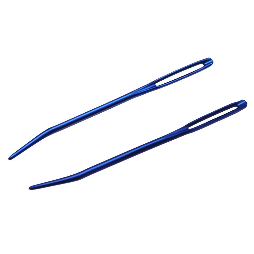 

2pcs Large Eye Aluminium Tapestry Darning Knitting Needles for Crochet Projects