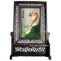 hand silk embroidery patterns animals ornaments wenge wooden frame chinese style decorations ancient home decor crafts gifts