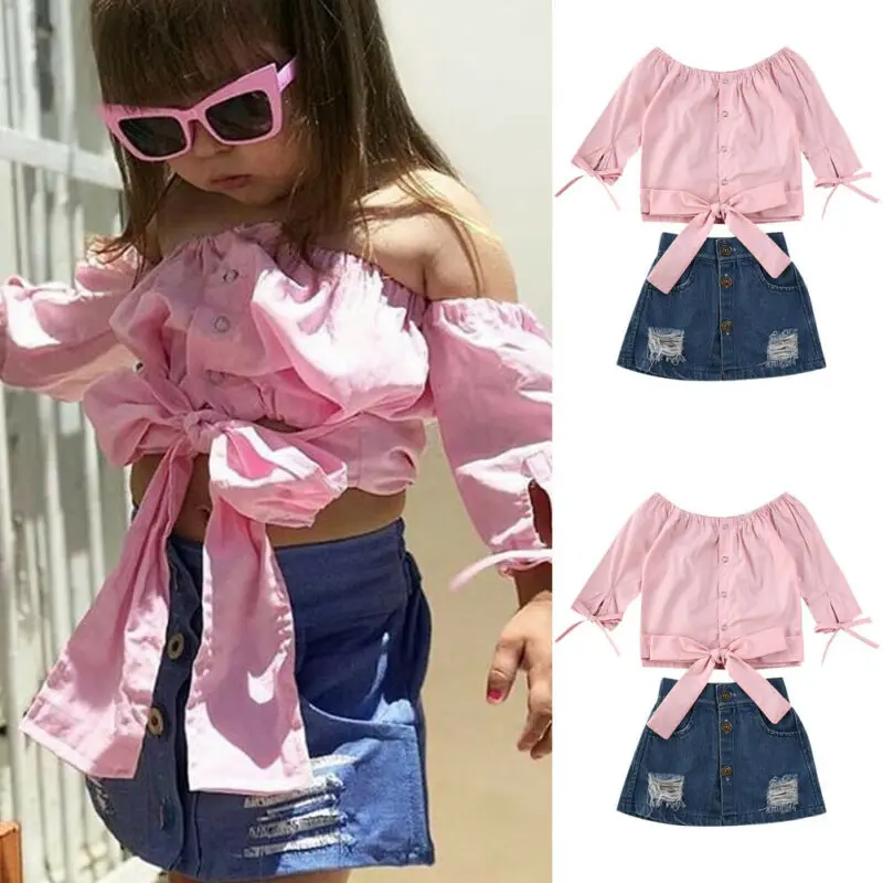 Летняя одежда для маленьких девочек от 6 месяцев до 4 лет укороченный топ с