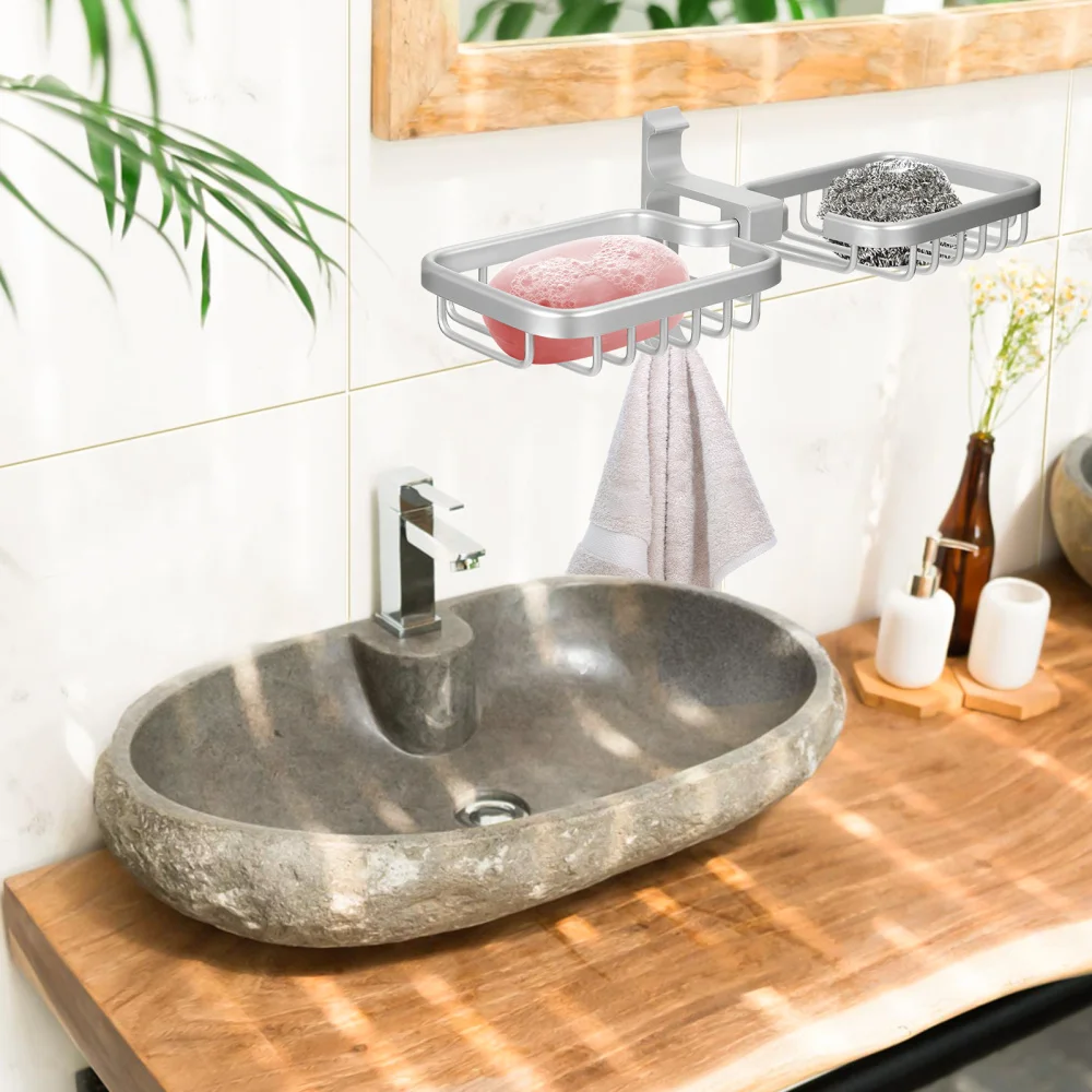 

1 Pc Household Drain Stand Drain Support Soap Storage Stand with Nail-free Glue