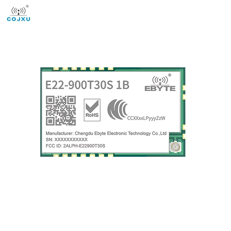 

SX1262 LoRa модуль 868 МГц беспроводной трансивер 30dBm SMD IPEX Печать отверстие 10 км дальность TCXO передатчик