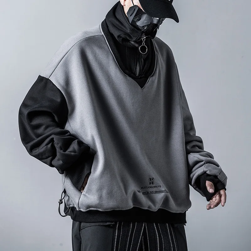 2020 модный весенний свитер с высоким воротом Мужская Уличная одежда Harajuku
