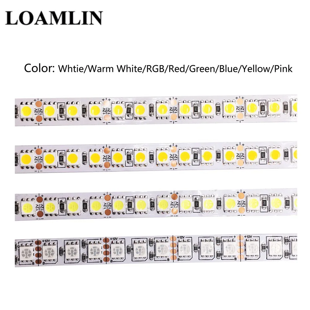 RGB лента на 1 м 5 120 светодиодный s/m SMD 5050 с теплым светом оранжевый синий