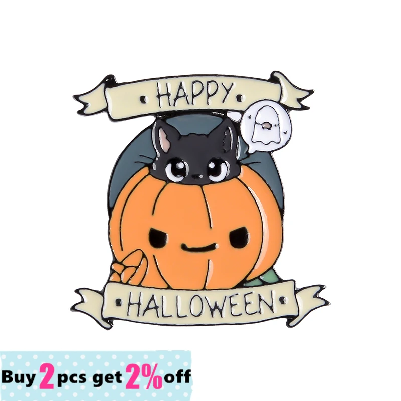 Хэллоуин подарки мультфильм Тыква эмаль булавки Готэм клоун призрак ведьма