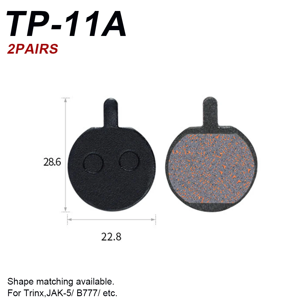

TP-11A 2 Pairs MTB Bicycle Hydraulic Disc Brake Pads Semi-Metallic Bike Brake For SHIMANO SRAM AVID HAYES Cycling Bike Part