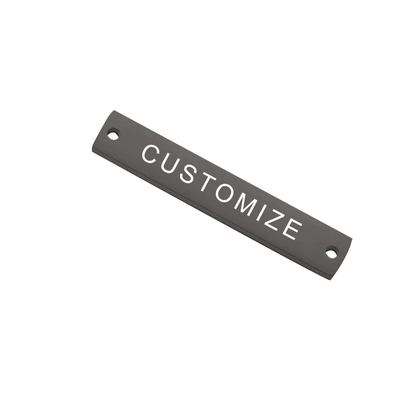 

Fnixtar 20Pcs Laser Custom Personality Words Name Logo Strip Charms Stainless Steel Connector Charms For DIY Making Necklaces