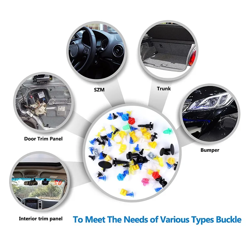 1000 шт./компл. автомобильной Пластик заклепки автомобиля Fender Бампер внутренняя