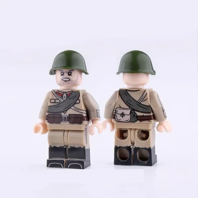 Зеленый WW2 советские солдаты пистолет мини фигурки части военного оружия аксессуары playmobil город кирпичи строительный блок оригинальные игрушки - Цвет: Зеленый
