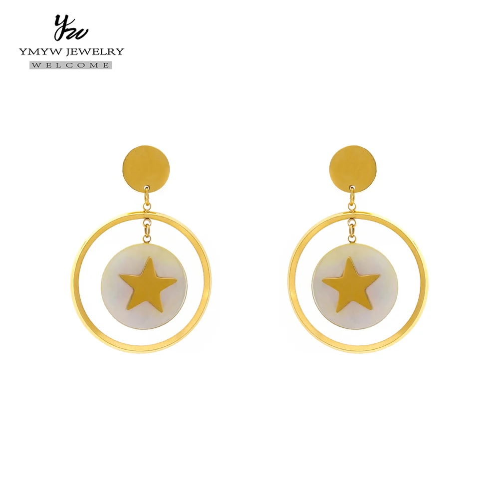 Женские серьги капельки YMYW круглые геометрические из нержавеющей стали 316L