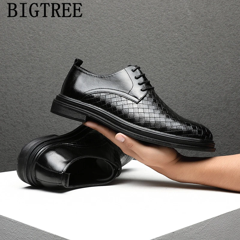 

Oxford Shoes For Men Brown Dress Leather Shoes Men Formal Coiffeur Italian Brand Men Wedding Shoes Evening Dress Scarpe Uomo