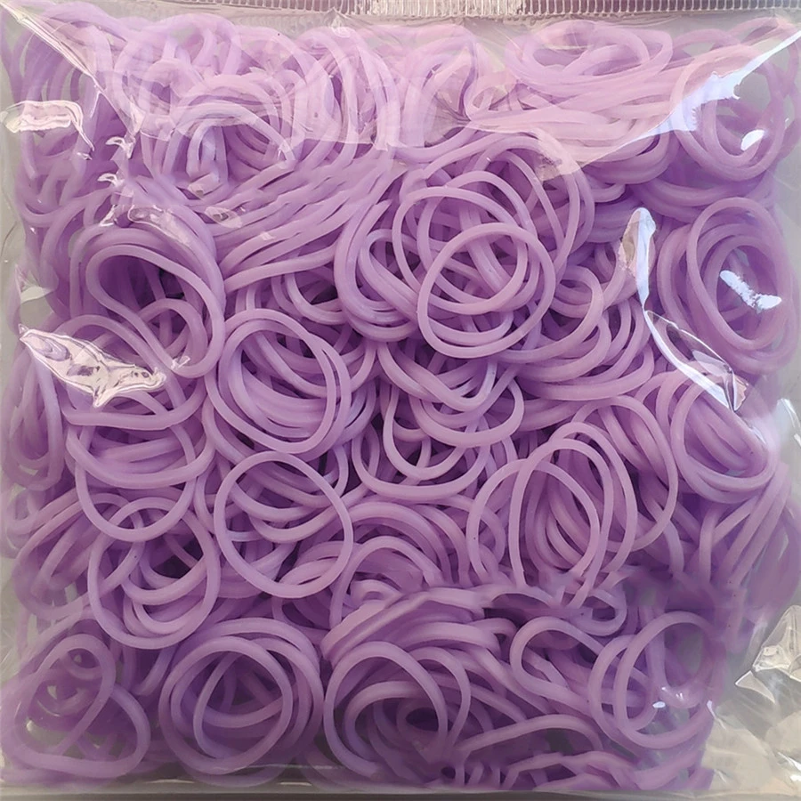 Jelly color purple 600 эластичные резиновые браслеты разных цветов, детские домашние браслеты для плетения, браслеты для женщин - Окраска металла: Jelly color purple