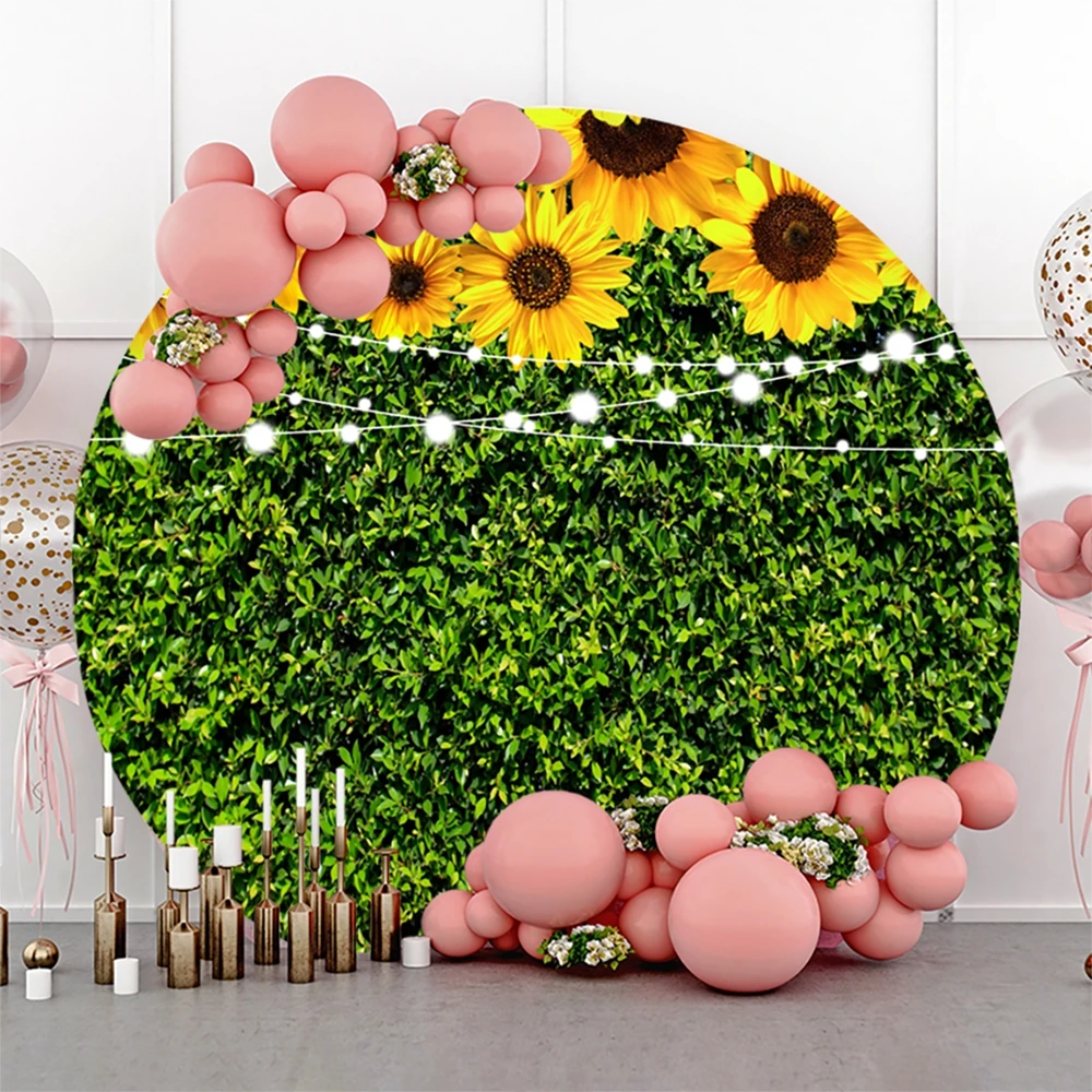 

Yeele Weeding Birthday Backdrop Photocall Green Leaves Sunflower Party Decor Photography Background Photo Studio Photographic