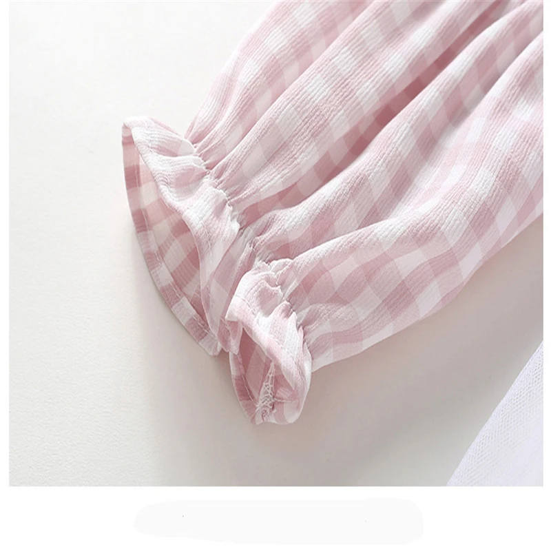 

Cute bear girl baby dress spring and autumn doll collar stitching mesh skirt skirt girl skirt shirt skirt princess skirt