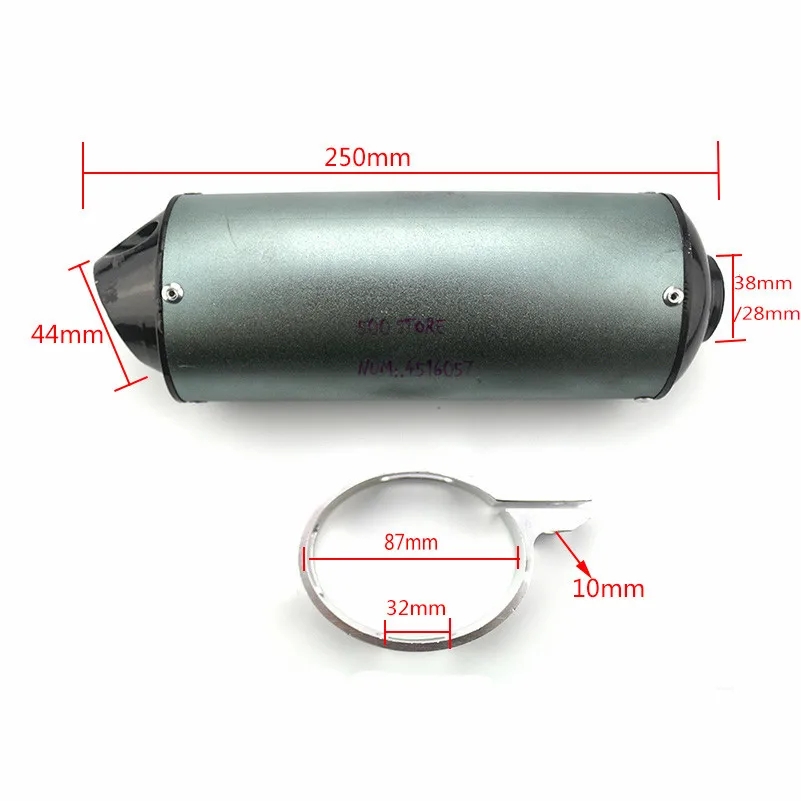 

free shipping Universal 44mm Pale blue Exhaust Pipe Motorcycle Muffler Escape System For KTM Honda Kawasaki Yamaha