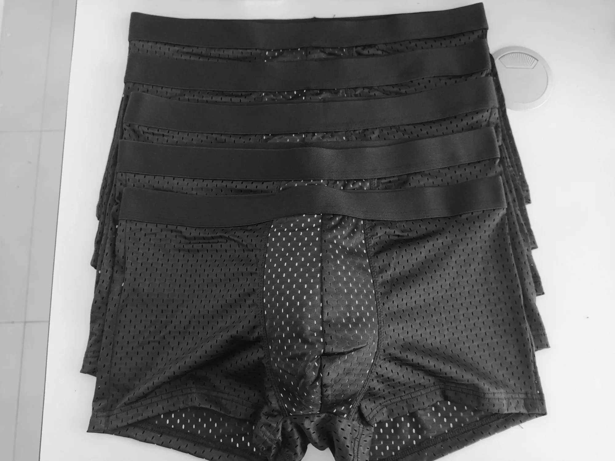 Men's Underwear Mesh Breathable And Comfortable Bright Muscle Pure Ice Silk Antibacterial Underwear Factory Wholesale And Custom