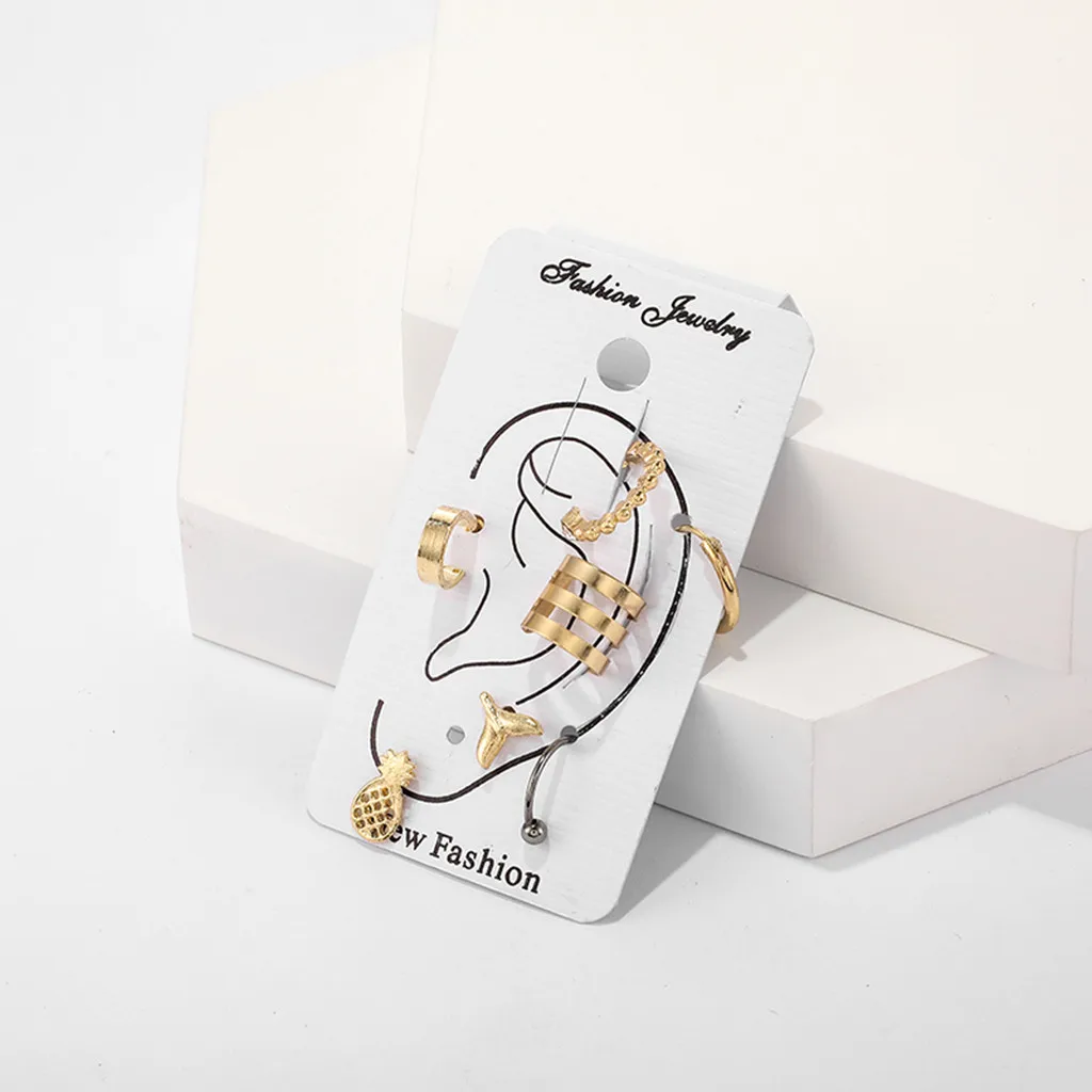 Женские креативные Серьги-гвоздики с пористым хвостом 7 шт. | Украшения и