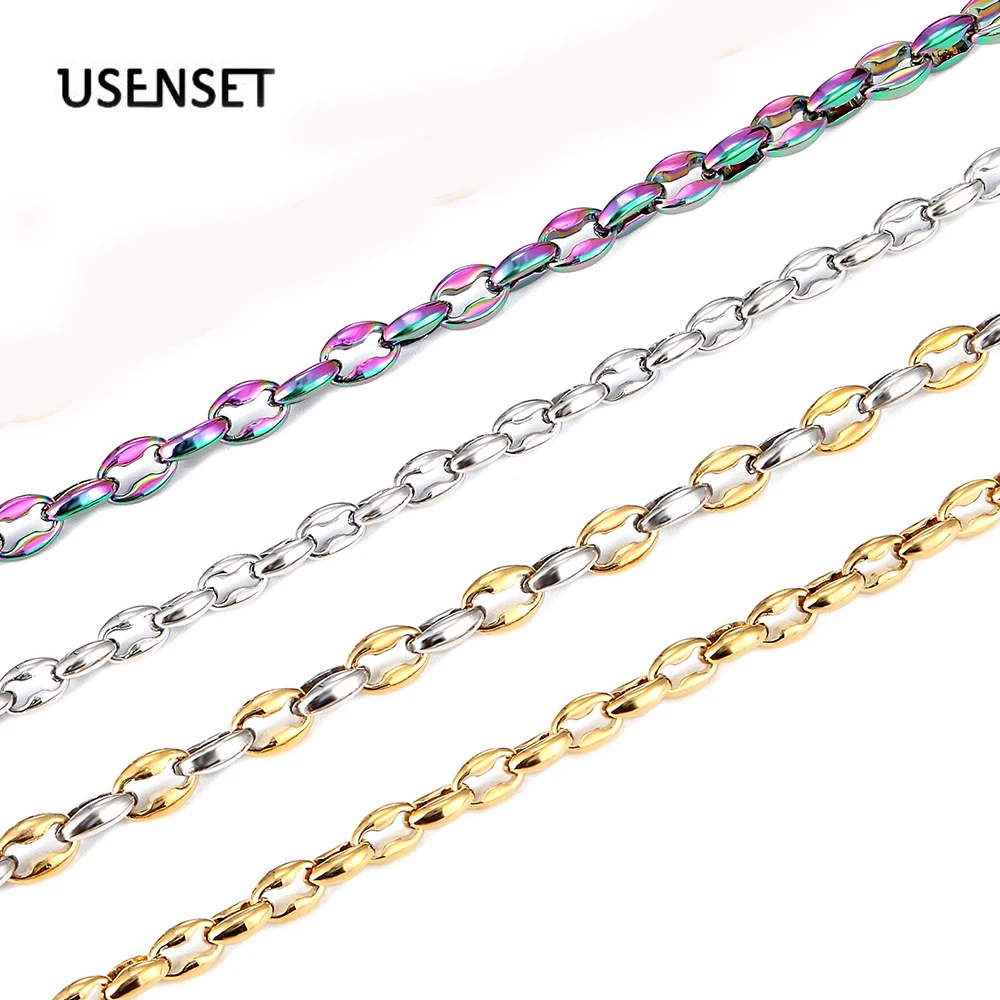 Цепочка из нержавеющей стали для мальчиков и девочек ожерелье с маленькими