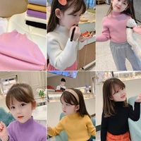 soft spring winter childrens kids knitting long sleeved baby girls bottoming shirt underwear clothing high quality
