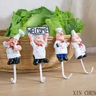 Креативный крючок для модели шеф-повара, мощный крючок для хранения одежды в кухне, ванной комнате, вешалка для пальто, шляпы, крючки для полотенец