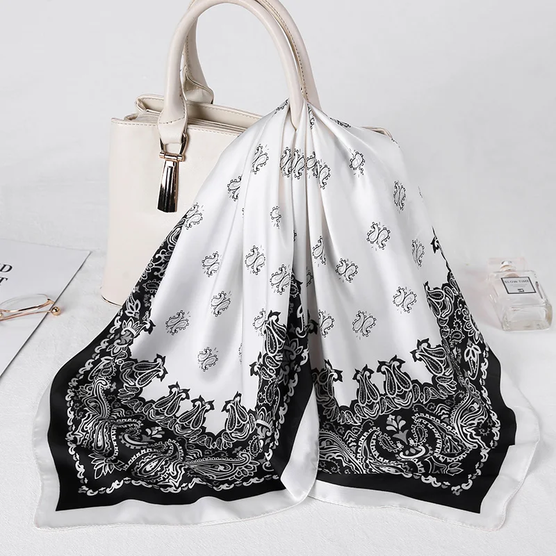 

Винтажный женский шарф, небольшие Квадратные платки, шейный платок для девочек, deoration dots с анималистическим принтом, модные шарфы для волос ...