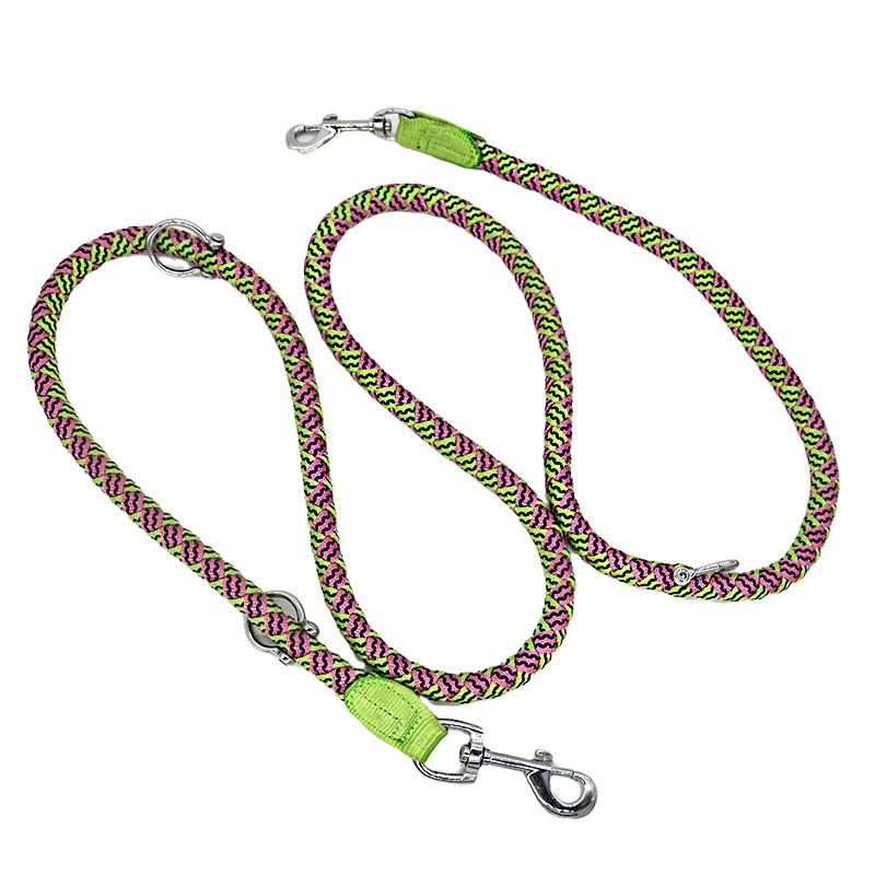 Многофункциональный поводок для двух собак нейлоновый двойной регулируемая