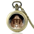 Классические кварцевые карманные часы с подвеской в виде статуи старого Египта
