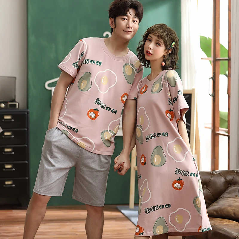 BZEL розовый любителей пижамы большой Размеры материл: х/б. женская ночная милые с