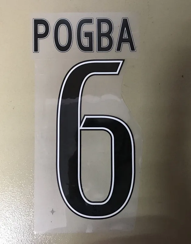 17 Домашний POGBA#6 DYBALA#10 плеер Nameset горячая штамповка патч значки - Цвет: POGBA