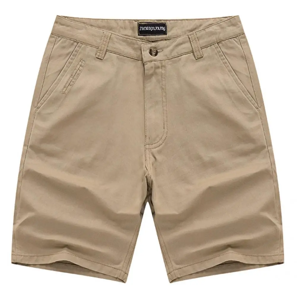 

Шорты мужские летние однотонные дышащие, с карманами и пуговицами