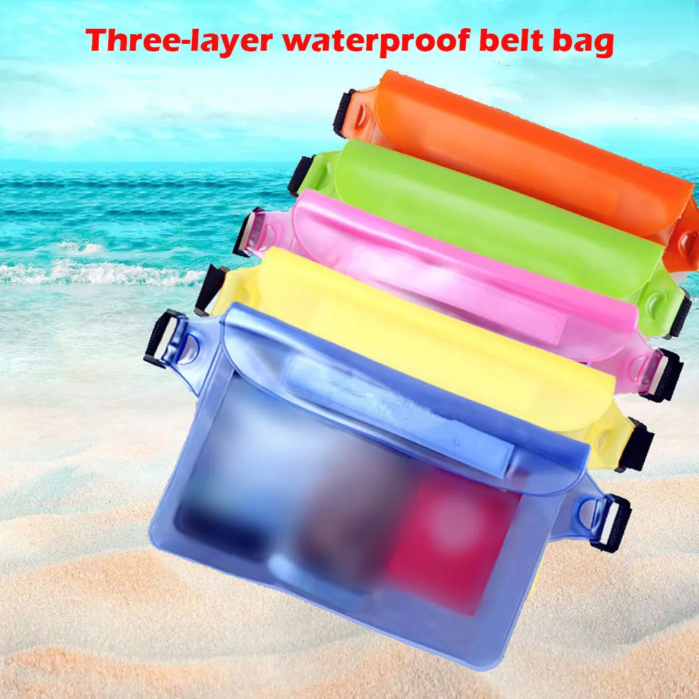 

utdoor Waterproof Swimming Bag Diving Waist Bag Drifting Mobile Phone Bag Underwater Dry Shoulder Waist Bag Storage PVC Bag