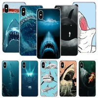 ocean monster shark swimming phone case for iphone 11 12 13 pro xs xr x max 7 8 6 6s plus mini 5 se pattern customized coque c