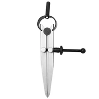 kaobuy adjustable lockable steel divider wing leather compass spacing gauge drawing wire edge holder 100mm measuring tool