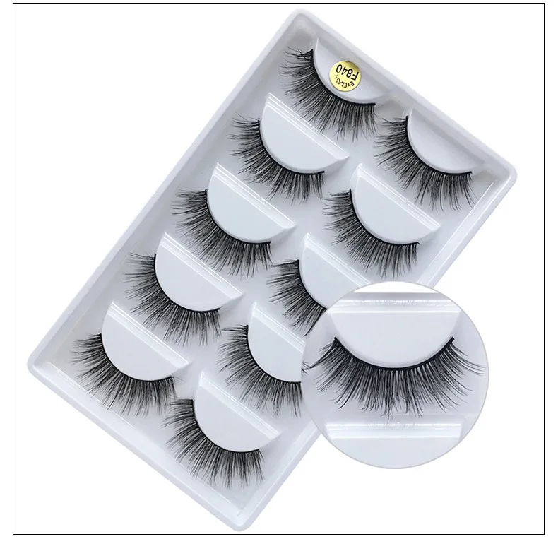 5 пар Мягкие Накладные ресницы из норки ручной работы | Красота и здоровье