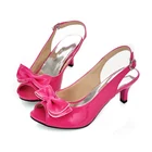 Женская обувь; Сезон лето; Новинка; Модные босоножки ярких цветов на тонком каблуке с открытым носком и пряжкой; Милые женские босоножки с бантом