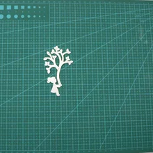 Маленькая девочка дерево металлическая высечка для DIY