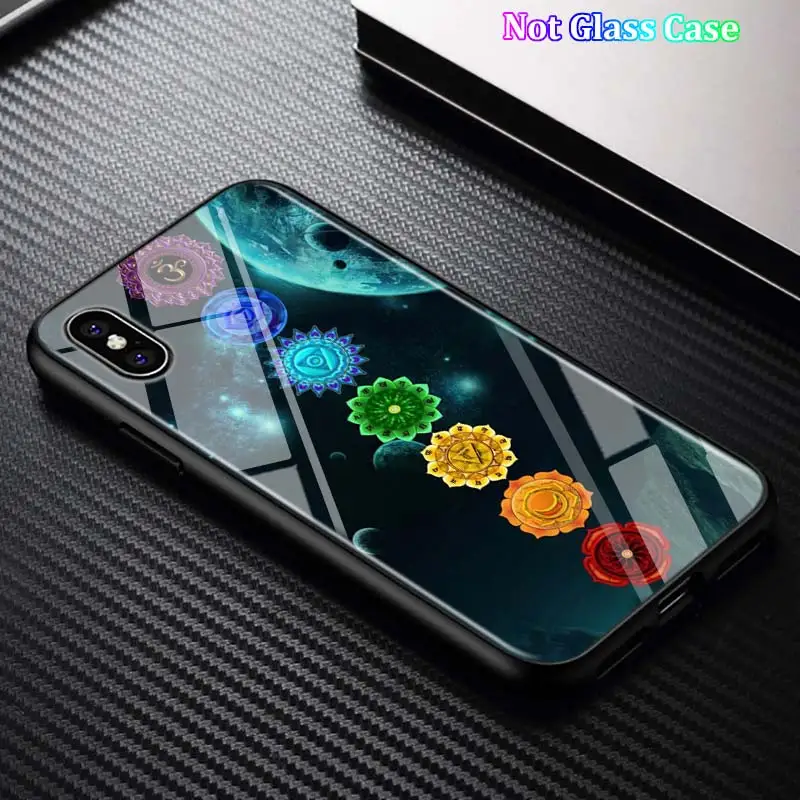 Черный чехол Мандала чакра Йога для iPhone 11 11Pro X XR XS Max для iPhone 8 7 6 6S Plus 5S 5 SE глянцевый чехол для телефона - Цвет: Style 01