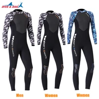 men women one piece full body scuba diving suit 3mm neoprene thick warm wet suits surfing snorkeling water sports dive suit