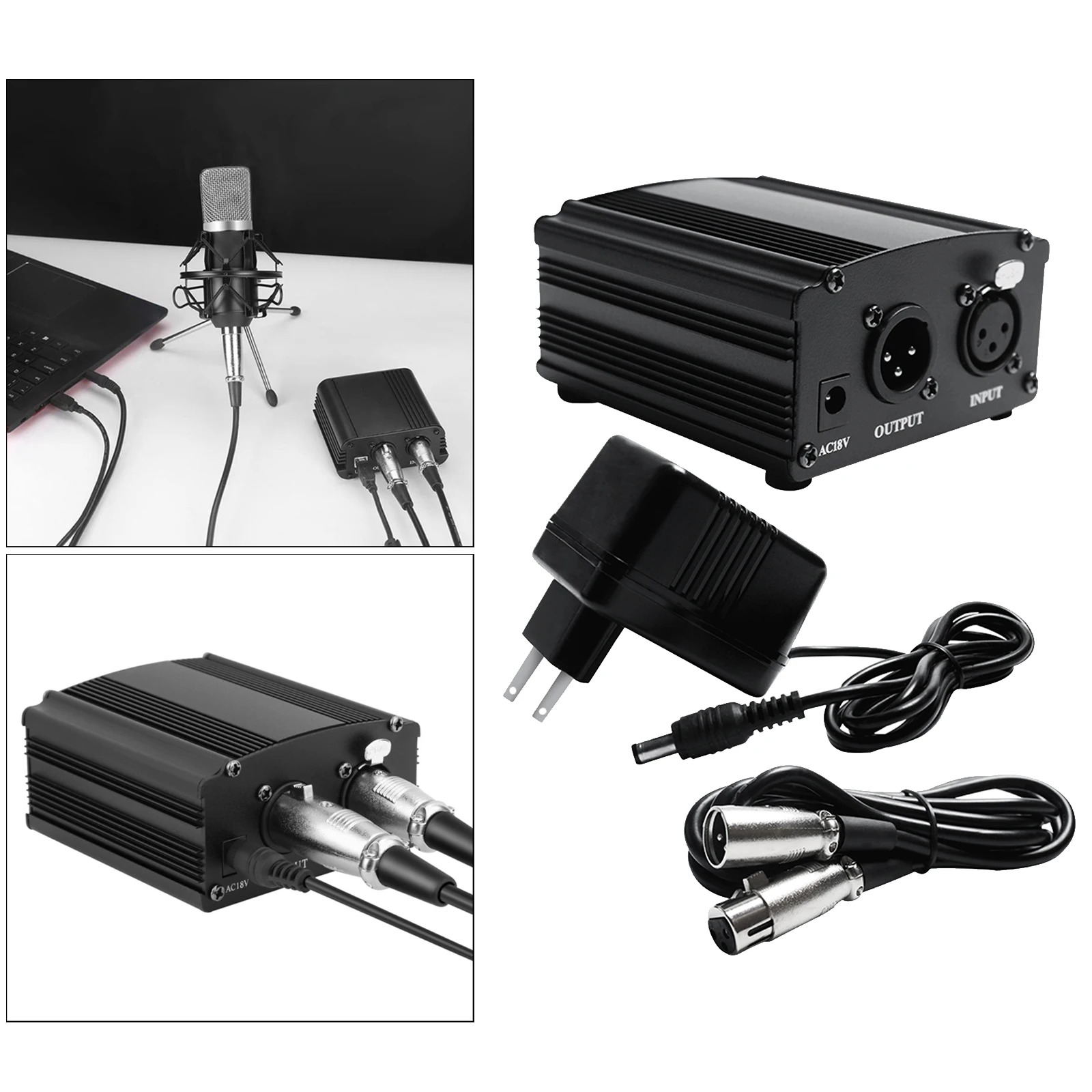 48V Phantom Питание питание + XLR 3 Pin кабель для конденсаторный микрофон музыка Запись