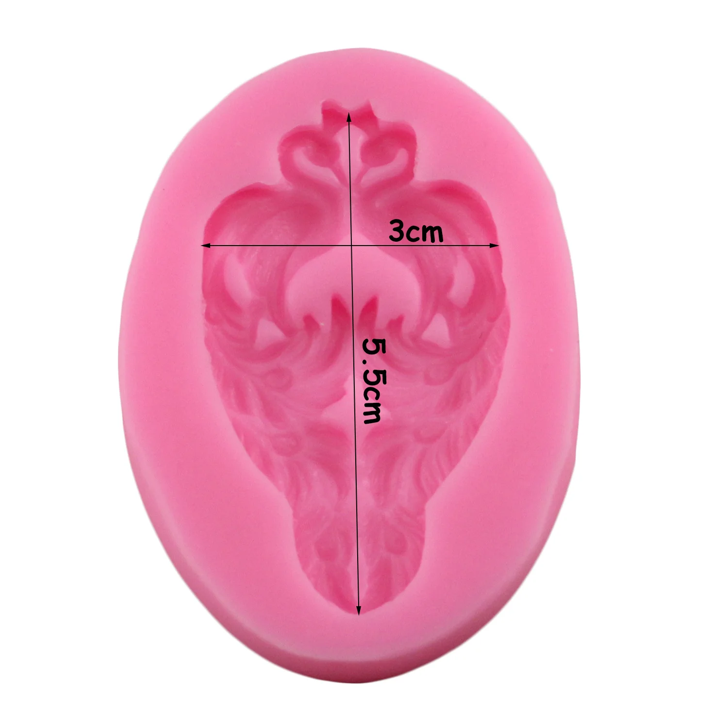 Силиконовая форма с объемной каймой павлина рельефное украшение для кекса