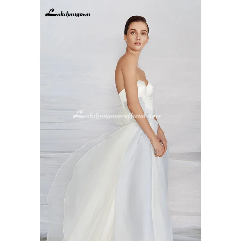 Женское свадебное платье с открытой спиной белое ТРАПЕЦИЕВИДНОЕ ПЛАТЬЕ большого