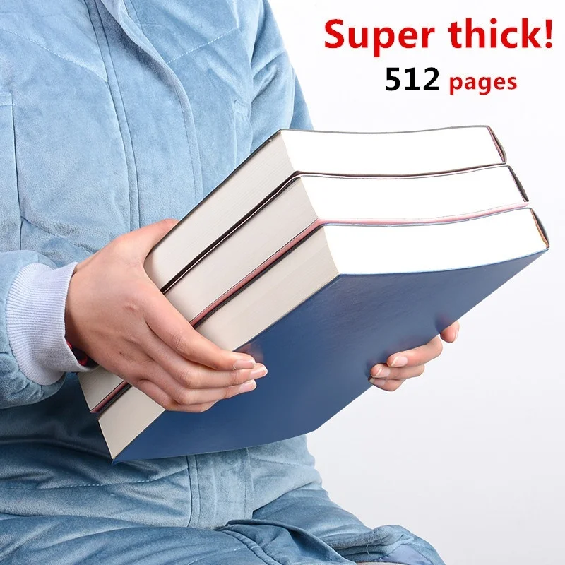 

Soft Faux Leather Super Thick 512 Pages Lined Notebook A4 Daily Notebook Life Records Best for 2-3 Years Writing