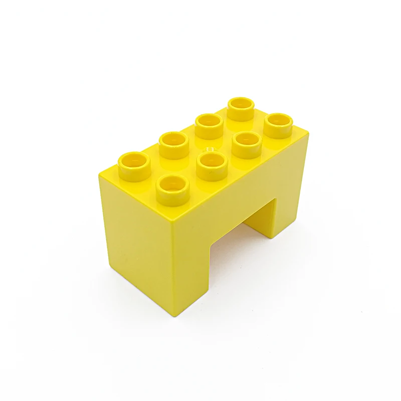 Конструктор Duplo MOC сделай сам 6394 кирпичи 2x4x2 вырез на дне большой размер сборные