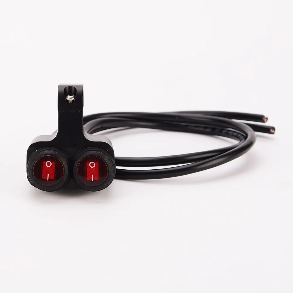 12v 16A Мотоцикл с ЧПУ Алюминий переключатель 24 26 мм красный светильник 2 Way руль