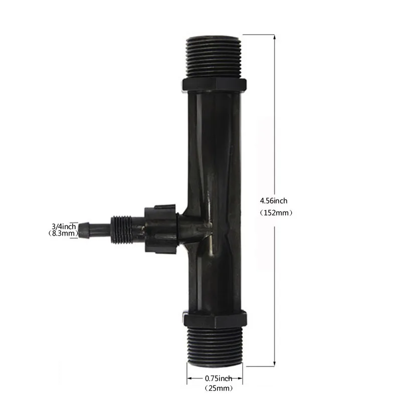 Инжектор Вентури для смешивания озона и воды 3/4 дюйма трубка PVDF инжектор